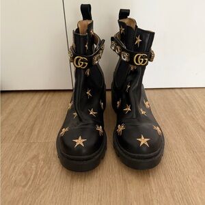 Gucci Bee and Star Embroidered Boots